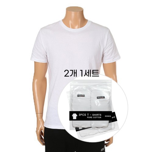 [기획특가] 반팔 라운드 티셔츠(2PCS 패키지)_HTY402